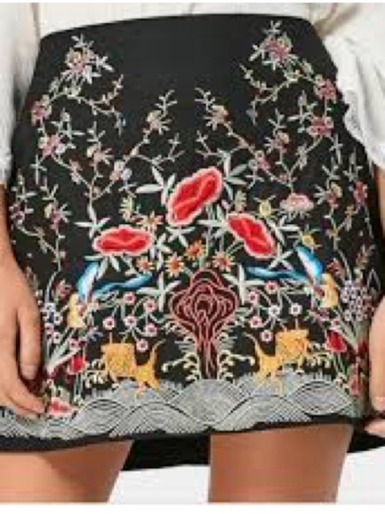 Zara Dresses & Skirts - Zara Floral Embroidered Textured Knit Y2K Cottagecore Mini Skirt Size M